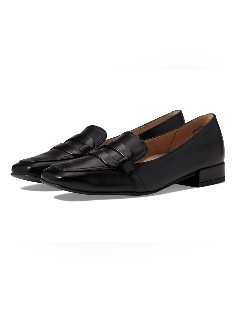 NEW Paul Green Black Leather Rimona Flat Loafer Size 9.5 US 7 UK